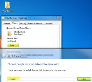 Add Everyone in the share permission