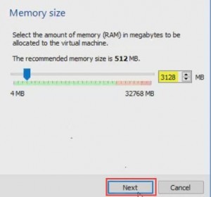 Select Memory Size
