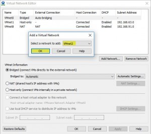 Setting up Linux Lab - Creating and modifying VM Network