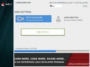 red hat enterprise linux 7 installation - 19 Installation progress