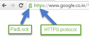 padlock and https protocol