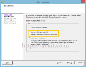 17 Use an Existing Virtual Disk