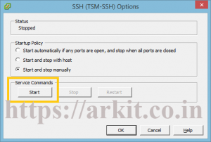 3 Start SSH service