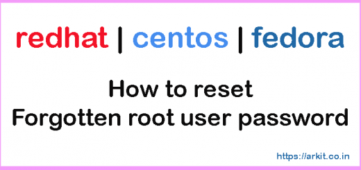 root user password reset in RHEL 7