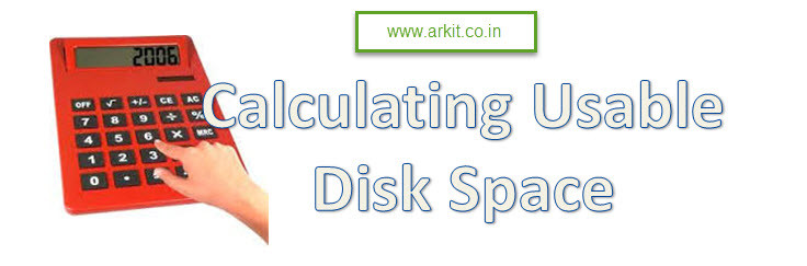 Calculate usable disk space
