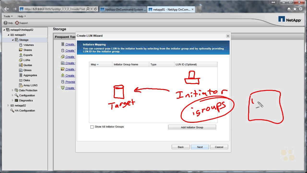 Creating and managing LUNs
