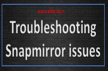 troubleshooting snapmirror