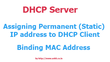 configuring MAC binding in dhcp server