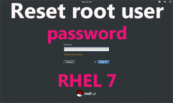 reset root user password rhel7