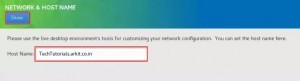 configure Host Name and Network