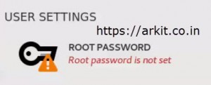 Set Root User Password