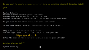 2 second node adding to cluster