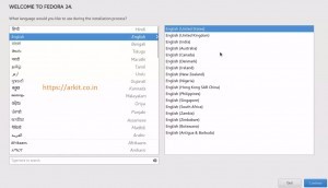 Select Language to use