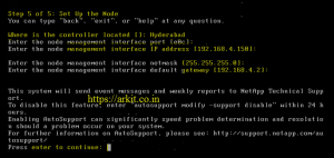 6 netapp cluster setup Enter Management IP details