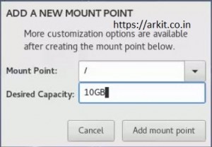 Add a new mount point