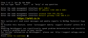 Second Node Management Network Setup