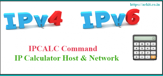ipcalc command to calculator IP information host or network