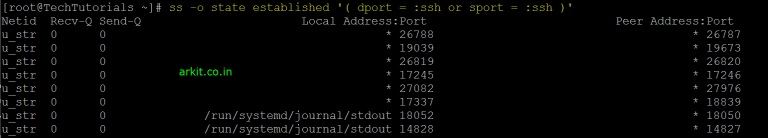 ss utility to investigate sockets RHEL 7/Centos 7/Fedora 24