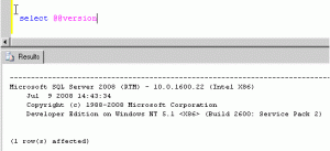 Know Version of MSSQL
