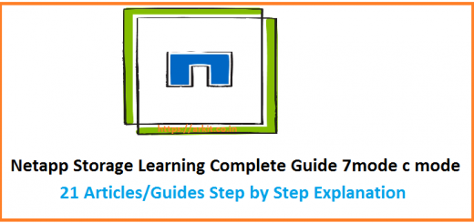 Netapp Storage Learning Complete Guide 7mode c mode