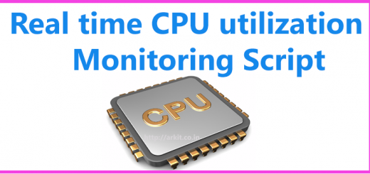 Real time CPU Monitoring shell script Get alert when CPU utilization is more