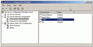 enabled check mssql serverr installed correctly