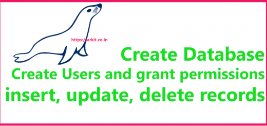 insert, update, delete, create mariadb databases records