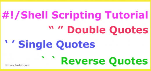 Shell Scripting Tutorial Quotes Double, Single and Reverse Quote