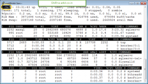 Split top command output to multiple