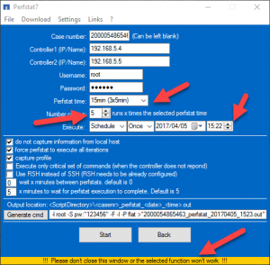 Schedule to Collect Perfstat