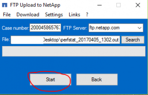 Upload out file ftp.netapp.com