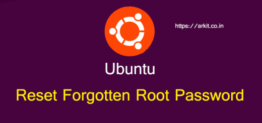 Reset Forgotten Ubuntu Root Password