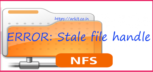 NFS stale file handle Error Resolution