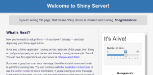welcome rshiny server