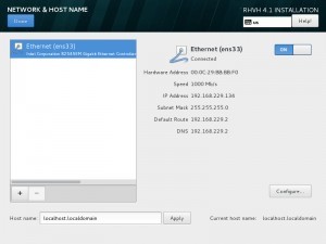Network Settings and Host Name