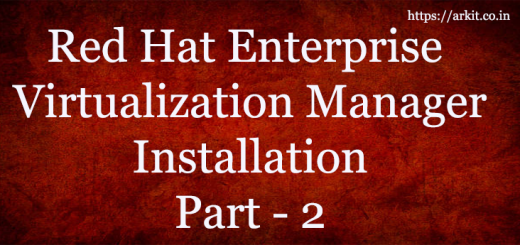 red hat virtualization manager setup