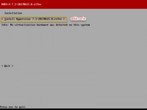 Install Hypervisor 7.3