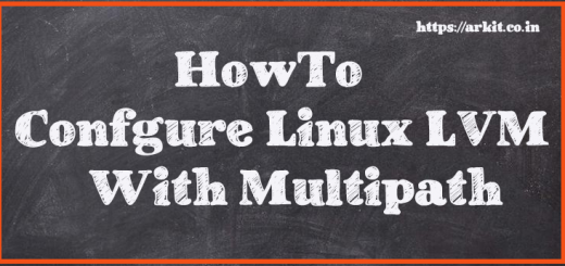 Howto Configure Linux LVM Multipath