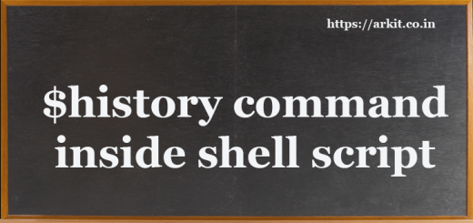 history command inside shell script