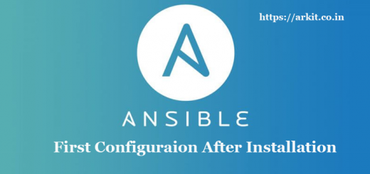 First Configuration Ansible After Installation