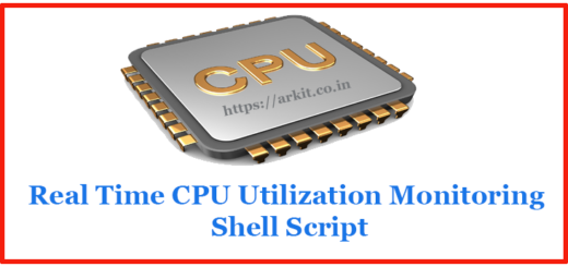 Real Time CPU Utilization Monitoring Shell script