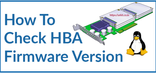 How to check HBA Firmware and Driver Version in Linux