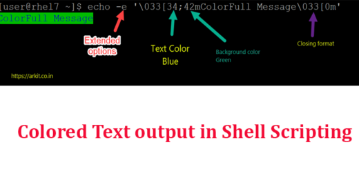 Coloring Style Text Using Shell Scripting