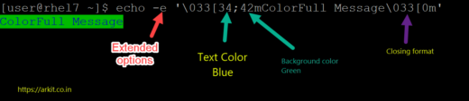 Coloring Style Text Using Shell Scripting Color Codes - ARKIT