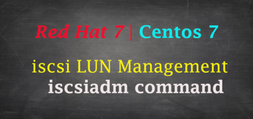 iscsiadm command connect and manage iscsi LUN RHEL 7