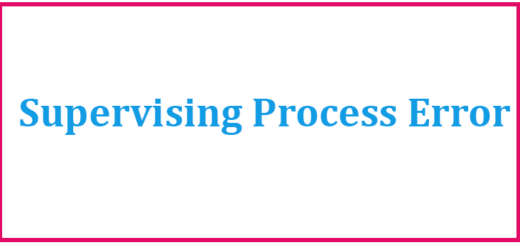 Supervising Process error