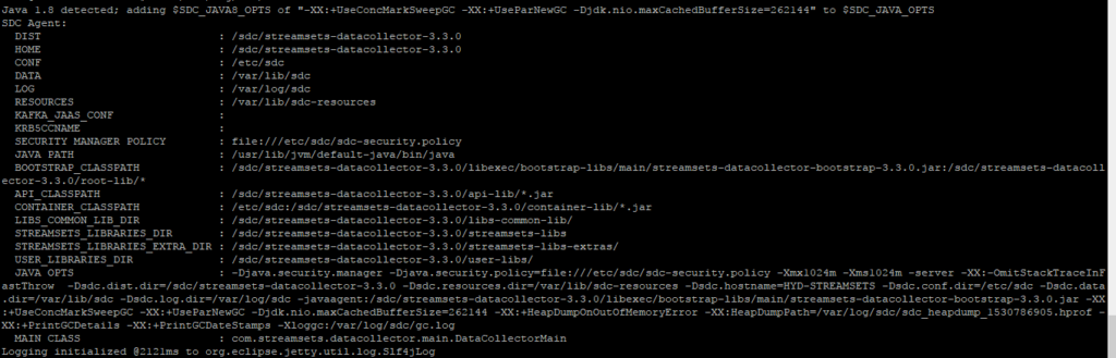 streamsets data collector log file