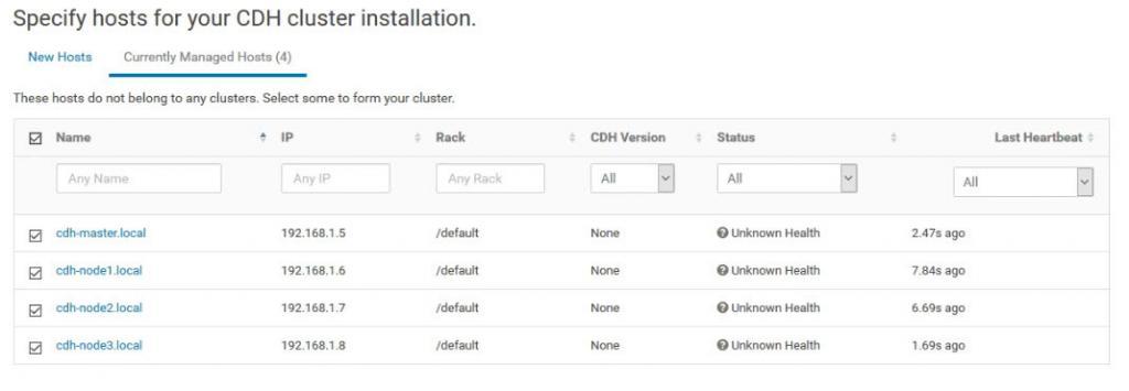 select nodes cloudera distribution apache hadoop