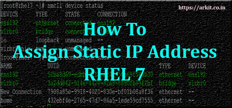 assign static ip rhel
