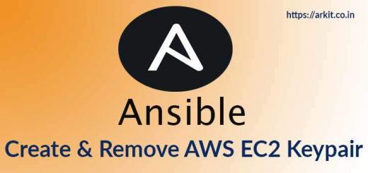 AWS EC2 Create & Remove Keypair using ansible playbook